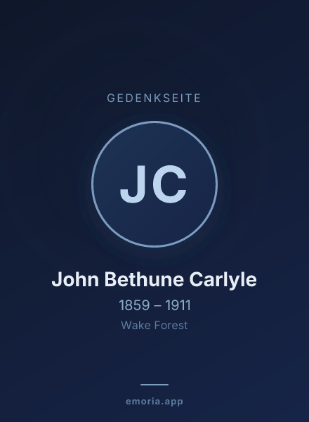 Gedenkportrait von John Bethune Carlyle