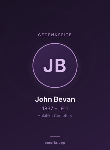 Gedenkportrait von John Bevan