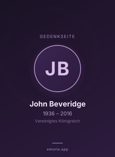 Gedenkportrait von John Beveridge
