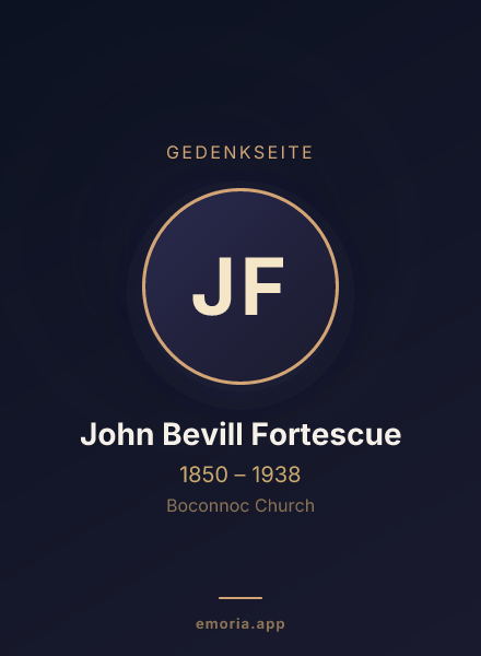 Gedenkportrait von John Bevill Fortescue