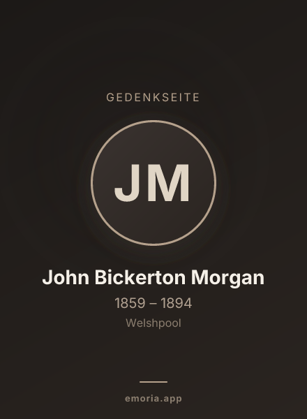 Gedenkportrait von John Bickerton Morgan