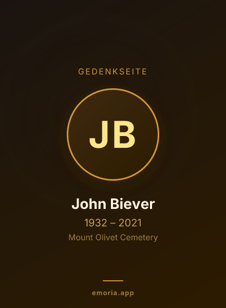 Gedenkportrait von John Biever