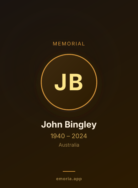 Memorial portrait of John Bingley