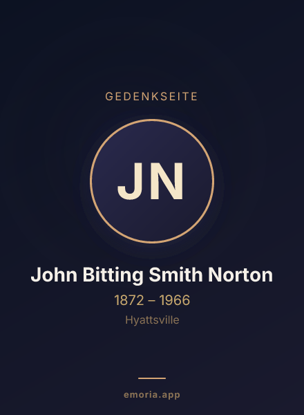 Gedenkportrait von John Bitting Smith Norton