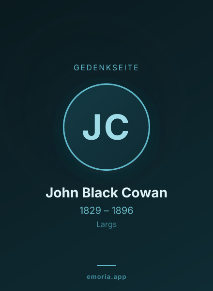 Gedenkportrait von John Black Cowan