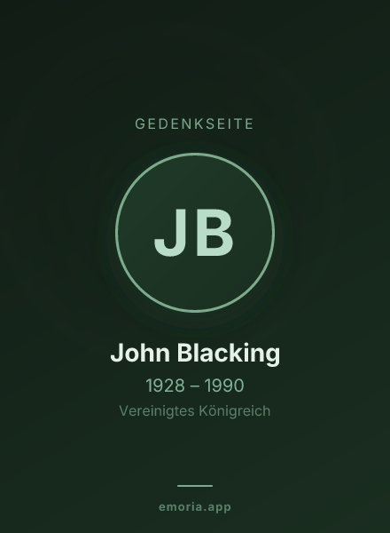 Gedenkportrait von John Blacking