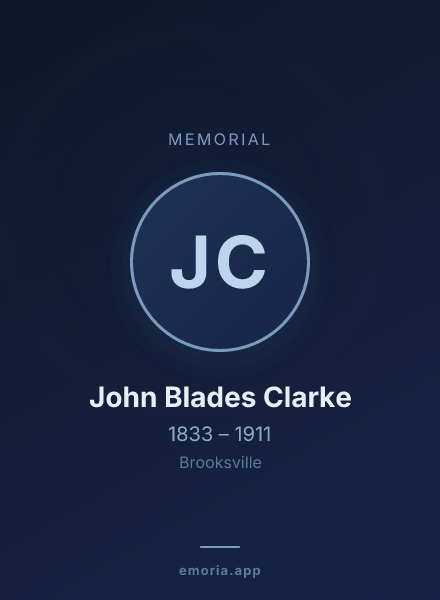 Memorial portrait of John Blades Clarke