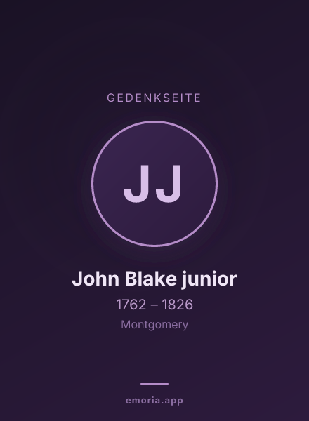 Gedenkportrait von John Blake junior