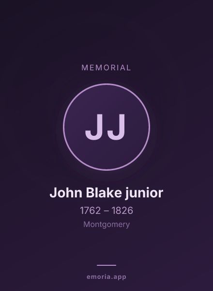 Memorial portrait of John Blake junior
