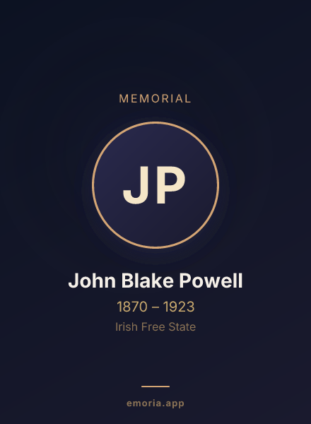 Memorial portrait of John Blake Powell