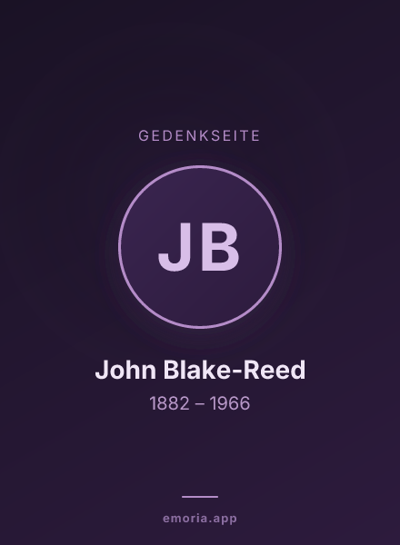 Gedenkportrait von John Blake-Reed