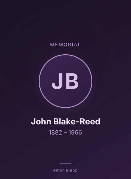 Memorial portrait of John Blake-Reed