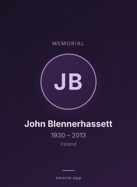 Memorial portrait of John Blennerhassett