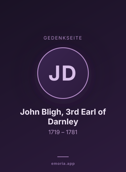 Gedenkportrait von John Bligh, 3rd Earl of Darnley