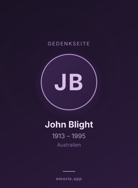 Gedenkportrait von John Blight
