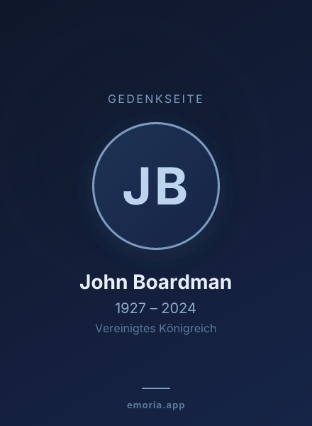 Gedenkportrait von John Boardman