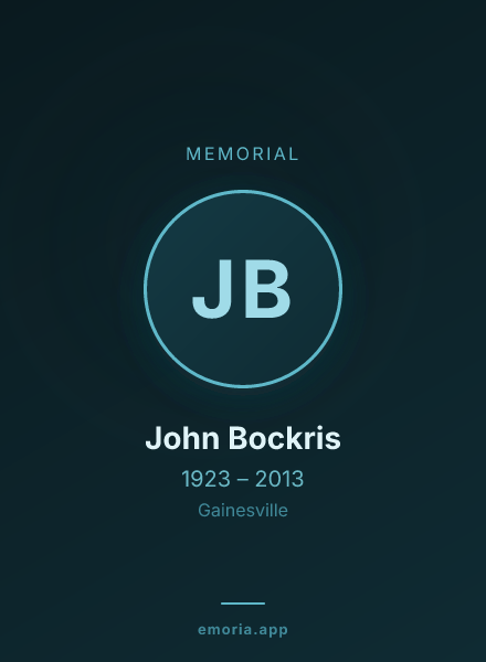 Memorial portrait of John Bockris