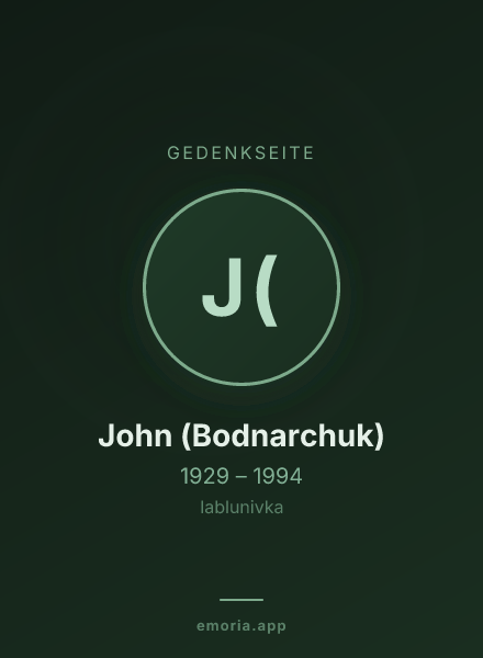 Gedenkportrait von John (Bodnarchuk)