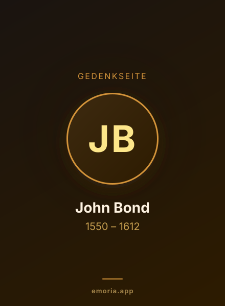 Gedenkportrait von John Bond