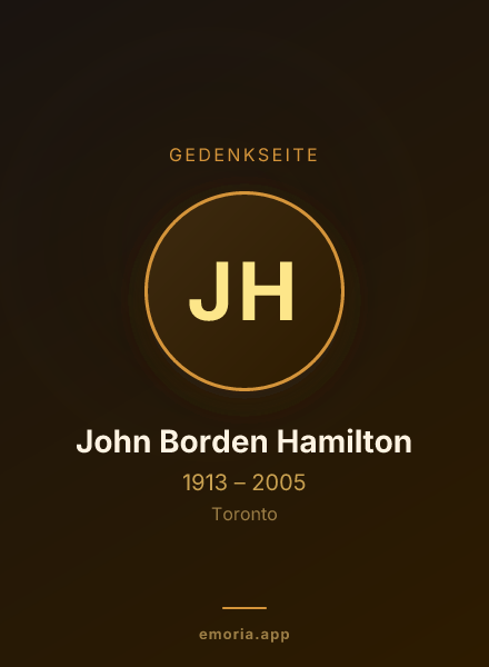 Gedenkportrait von John Borden Hamilton