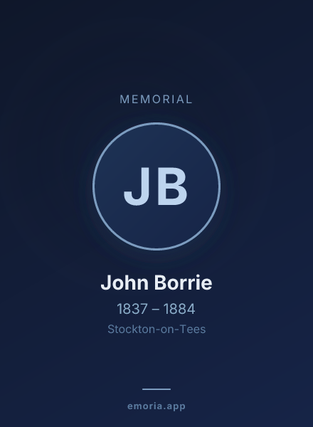 Memorial portrait of John Borrie