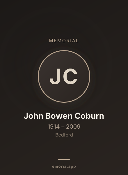 Memorial portrait of John Bowen Coburn