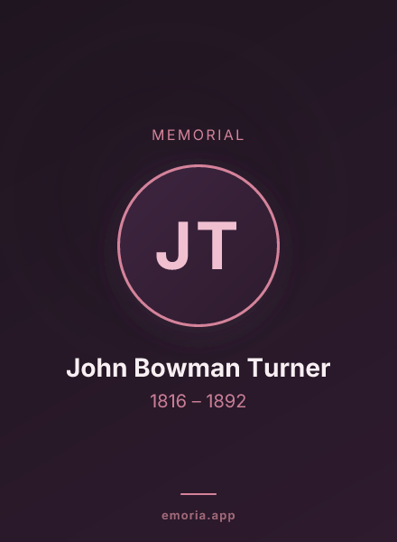 Memorial portrait of John Bowman Turner