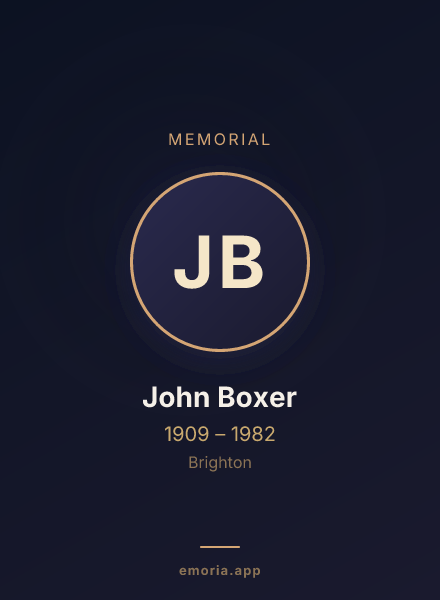 Memorial portrait of John Boxer