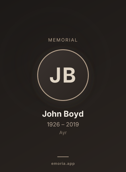 Memorial portrait of John Boyd