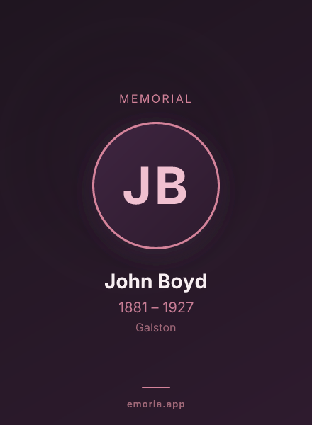 Memorial portrait of John Boyd