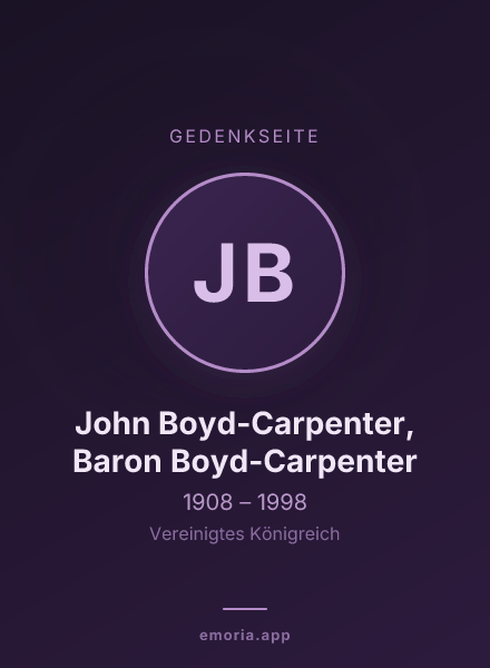 Gedenkportrait von John Boyd-Carpenter, Baron Boyd-Carpenter