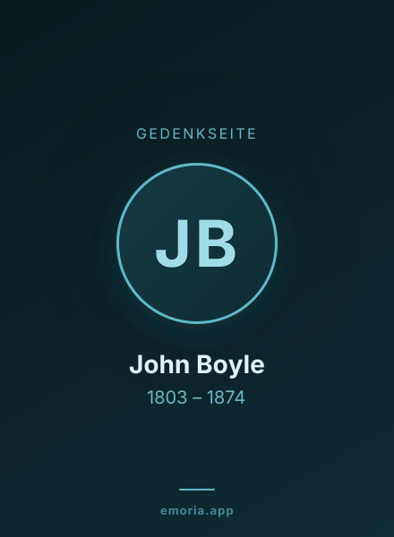 Gedenkportrait von John Boyle