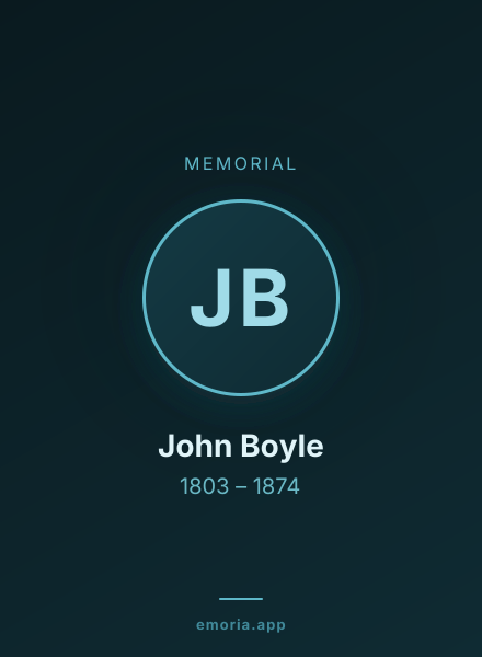 Memorial portrait of John Boyle