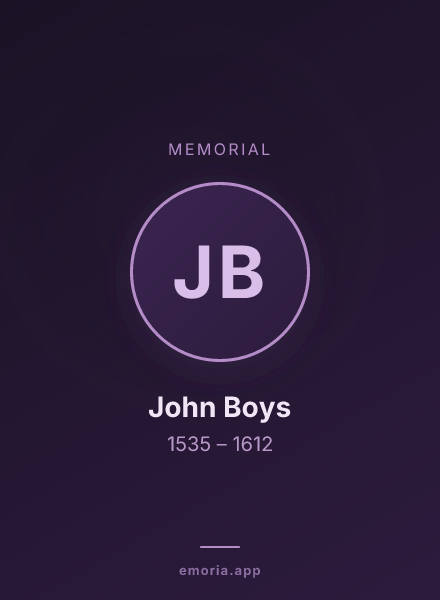 Memorial portrait of John Boys