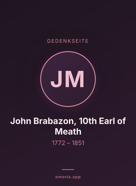 Gedenkportrait von John Brabazon, 10th Earl of Meath
