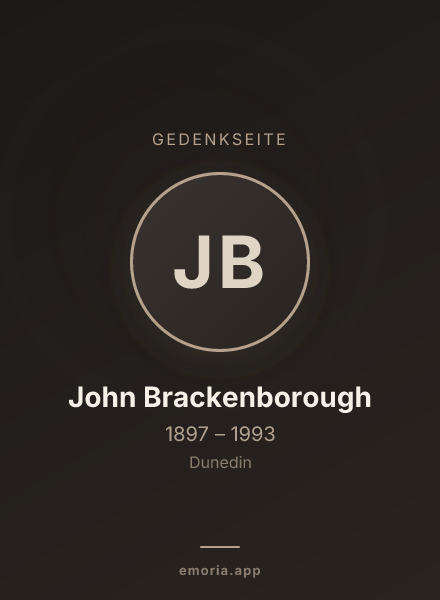 Gedenkportrait von John Brackenborough