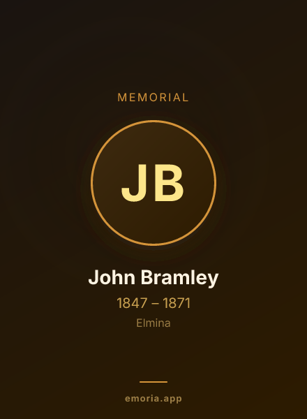 Memorial portrait of John Bramley