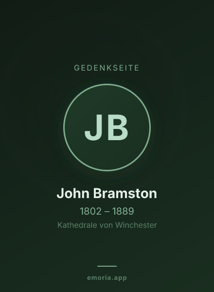 Gedenkportrait von John Bramston