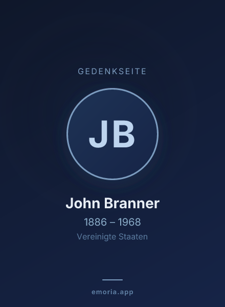 Gedenkportrait von John Branner