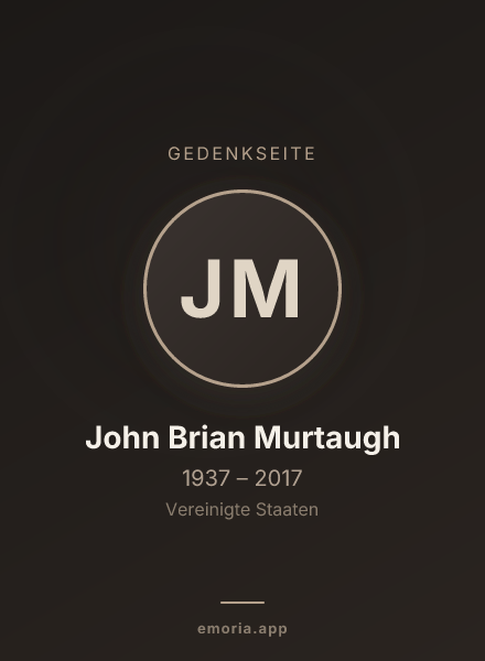 Gedenkportrait von John Brian Murtaugh