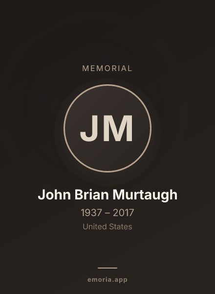 Memorial portrait of John Brian Murtaugh