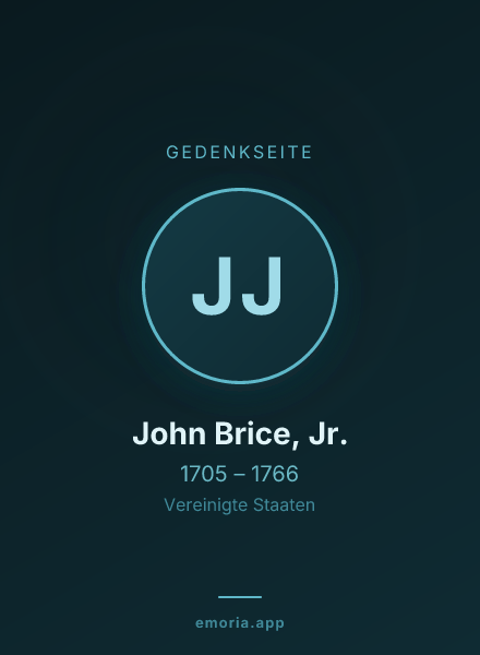Gedenkportrait von John Brice, Jr.