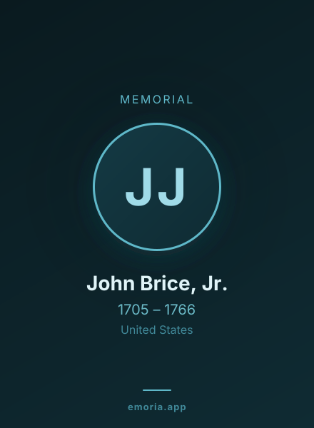 Memorial portrait of John Brice, Jr.