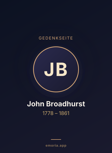 Gedenkportrait von John Broadhurst