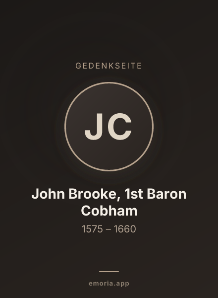 Gedenkportrait von John Brooke, 1st Baron Cobham