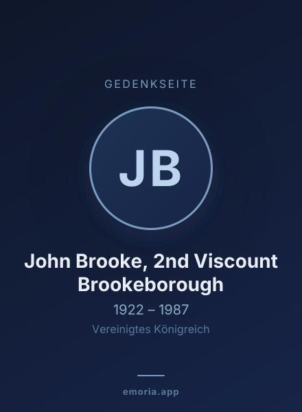 Gedenkportrait von John Brooke, 2nd Viscount Brookeborough