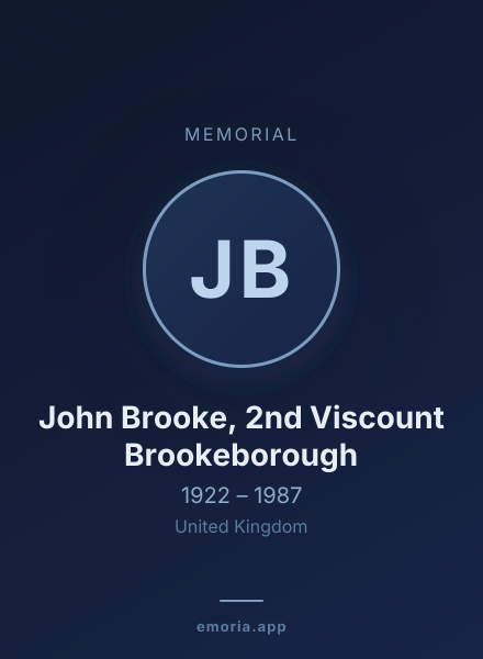 Memorial portrait of John Brooke, 2nd Viscount Brookeborough