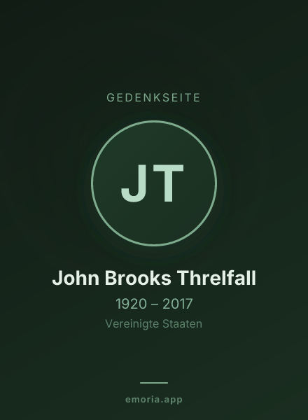 Gedenkportrait von John Brooks Threlfall