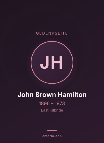 Gedenkportrait von John Brown Hamilton