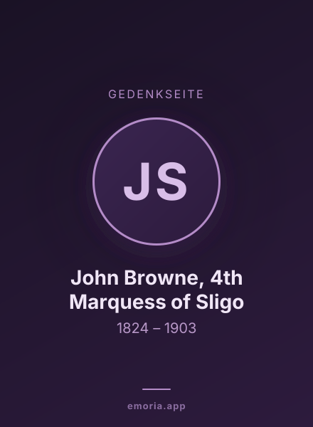 Gedenkportrait von John Browne, 4th Marquess of Sligo